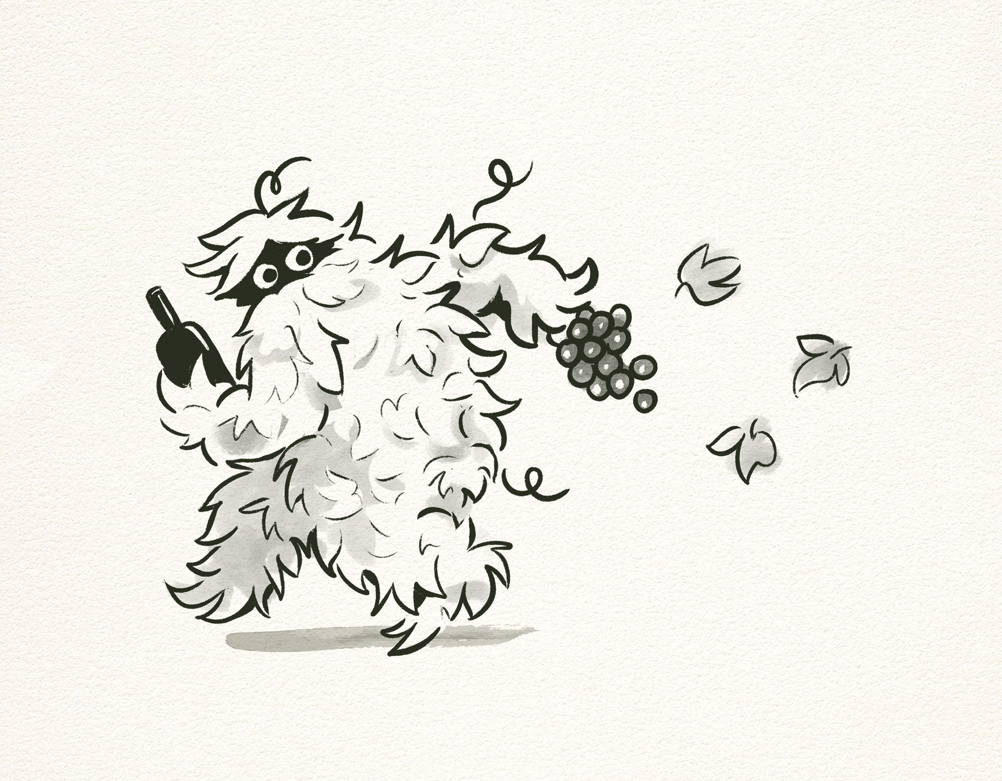 Illustrated mascot character for Living Roots brand identity