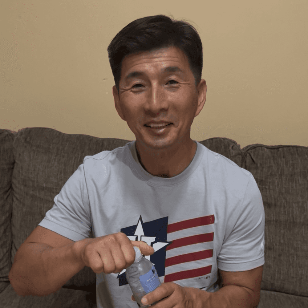 A photo of woman in red