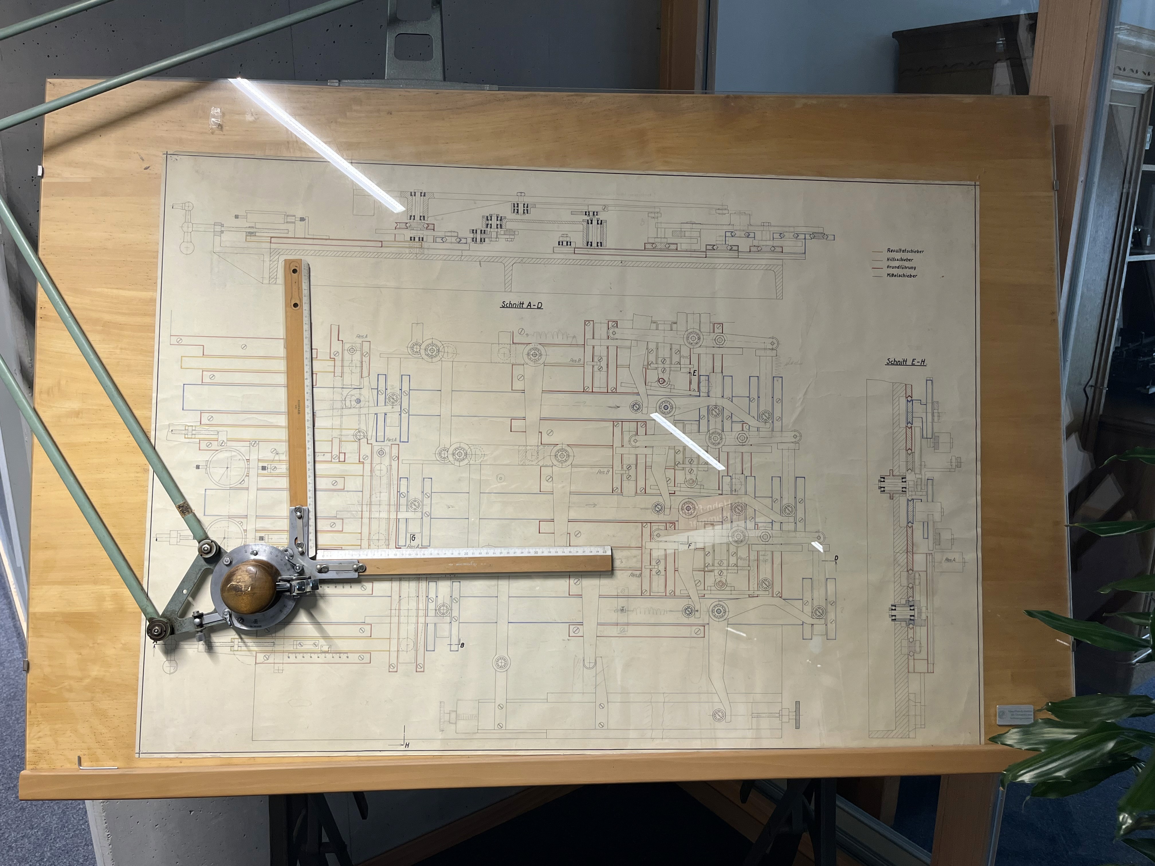 Planungsskizze auf Holzwand