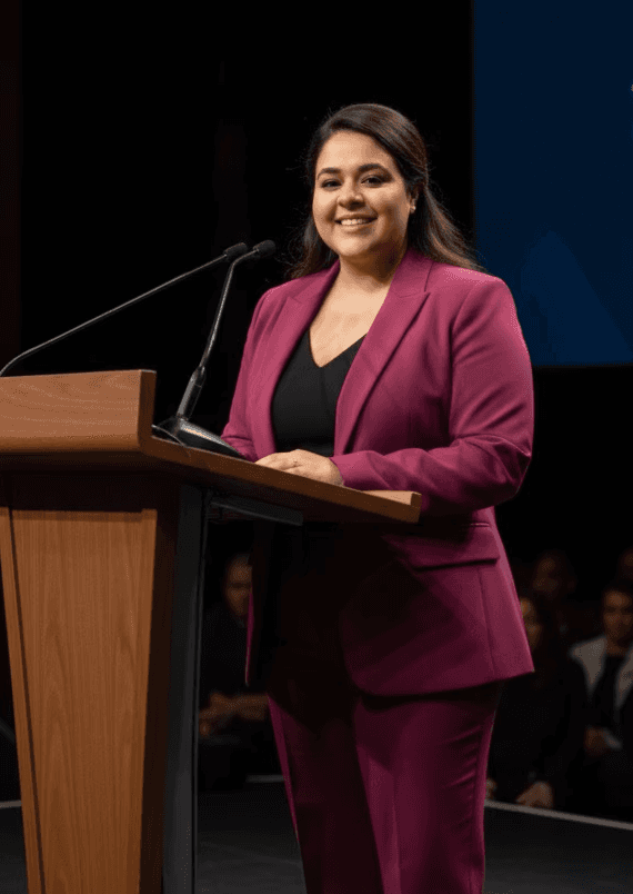 Portrait of portfolio creator – back view