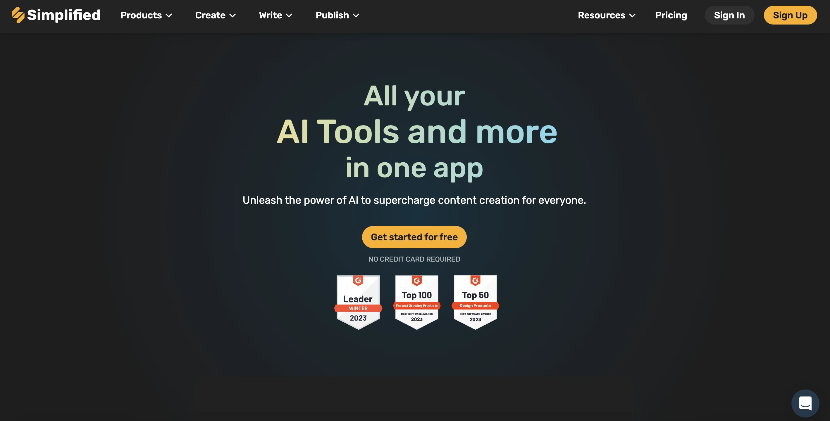 Simplified AI