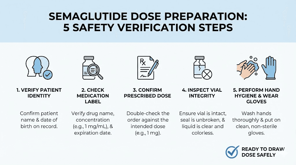 Semaglutide dosing safety checklist for accurate measurement