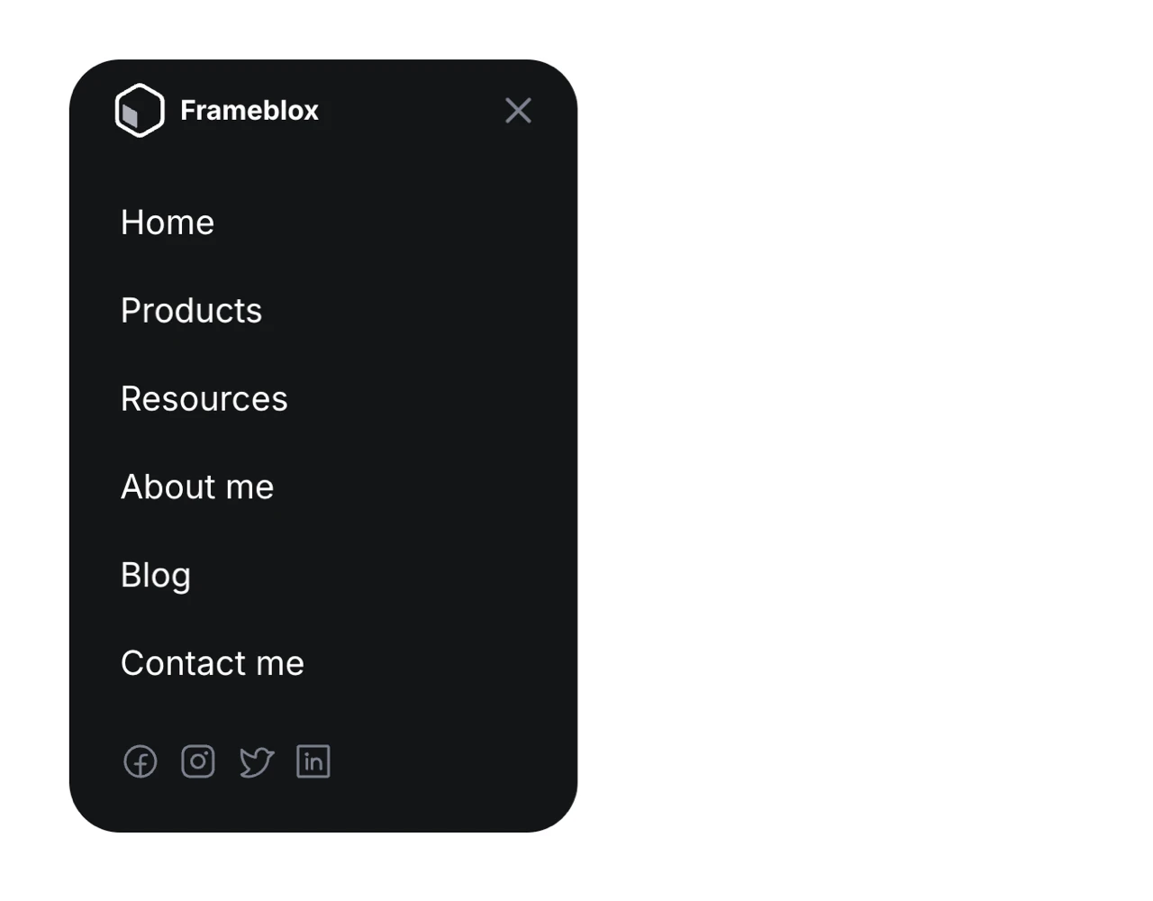 Framer Navigation Section - Frameblox UI