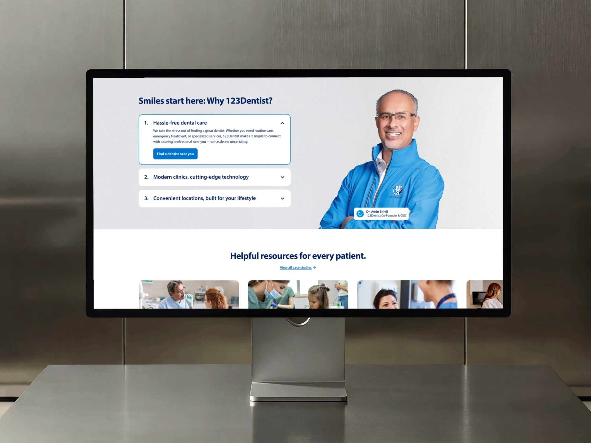 123Dentist homepage section, Smiles start here: Why 123Dentist