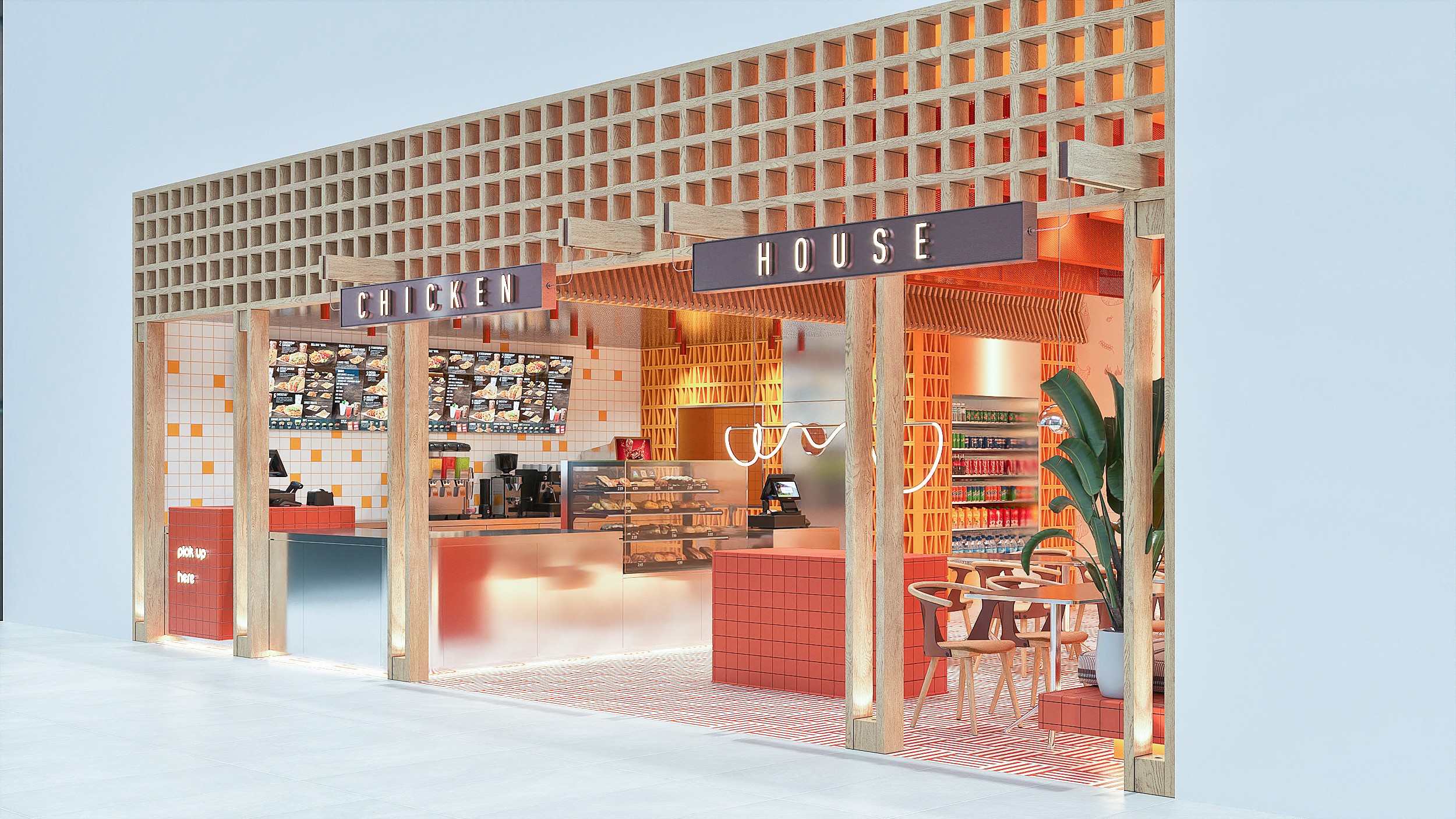 Workshop made of bright wood