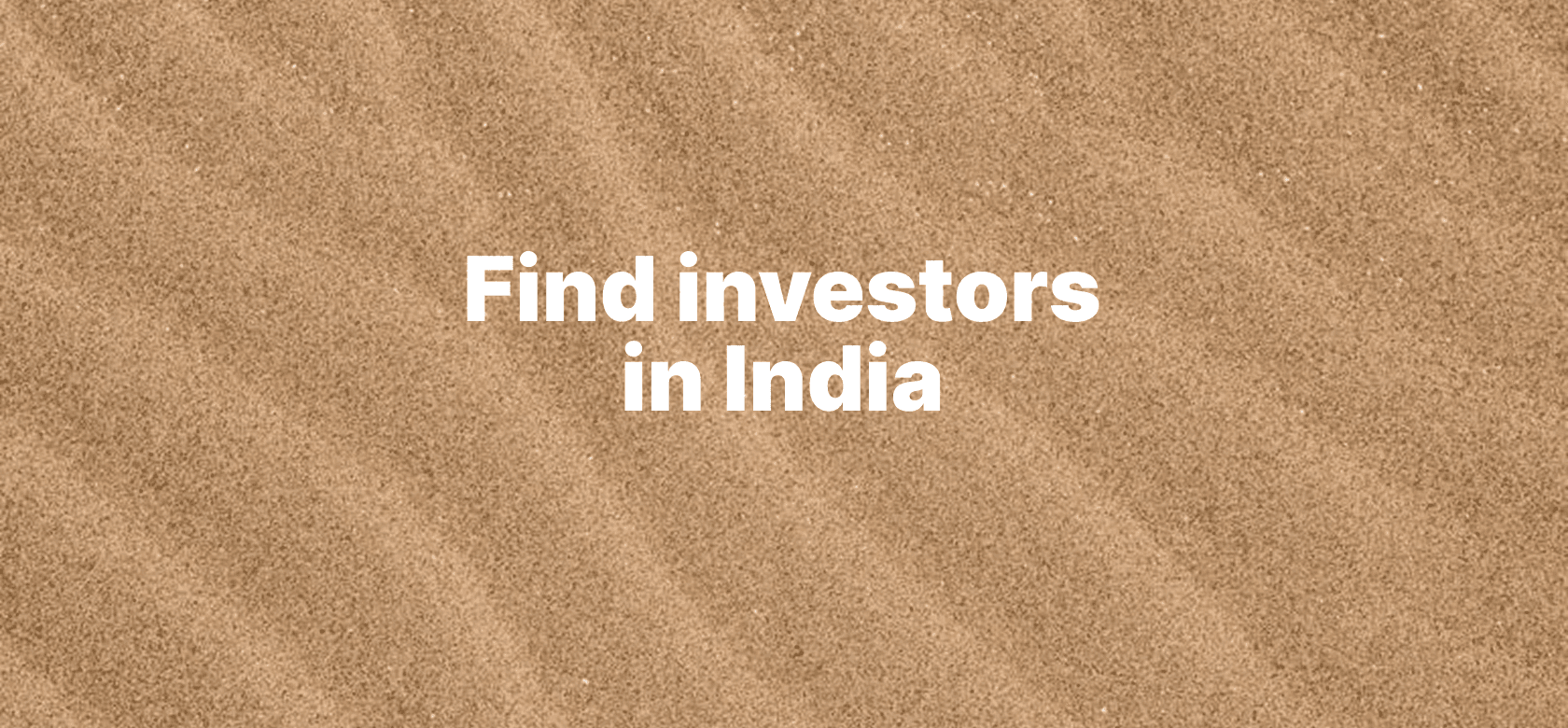 Find investors in india