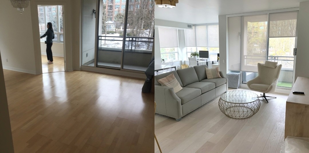 Before and After Living Room Renovation