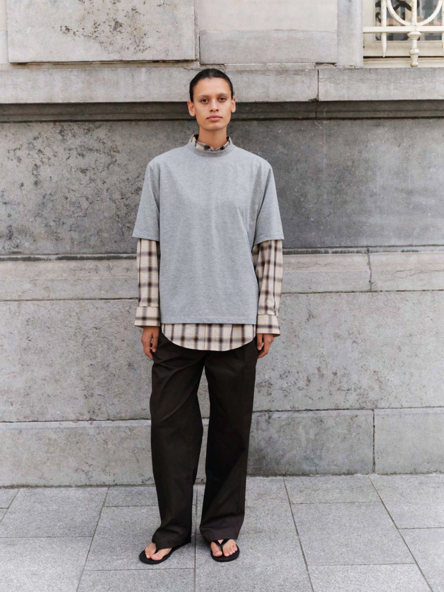 Boxy T-shirt - Heather Grey - Tadaima - Preview