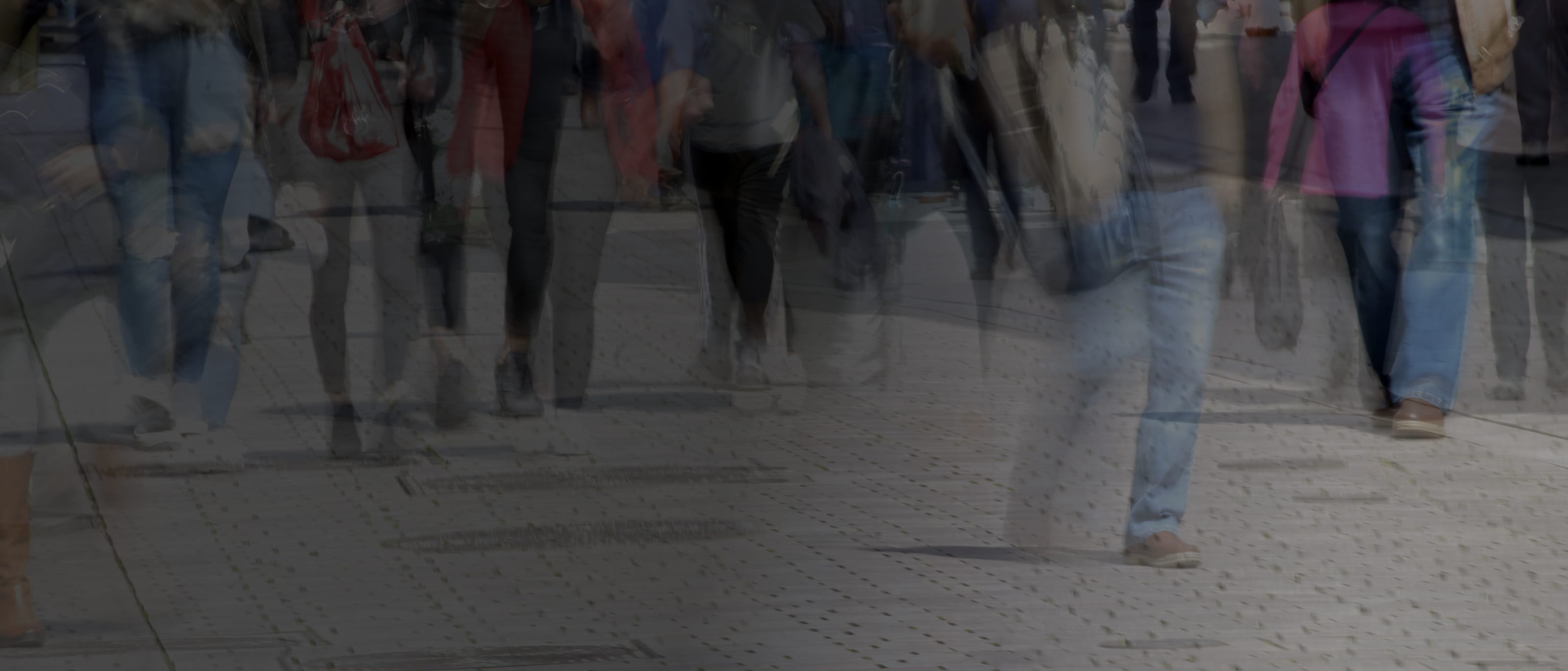 A busy and blurry street with a caption saying identify ai-driven market shifts and competitor moves before it's too late