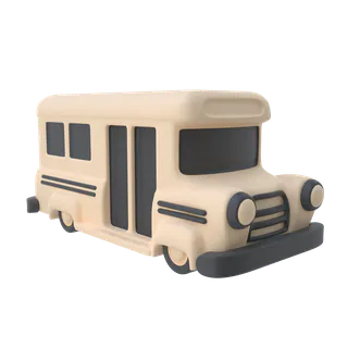 Free 3D school bus icon