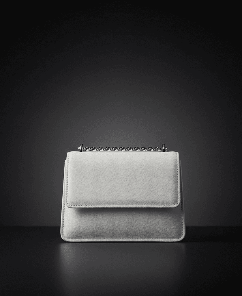 white suede mini purse