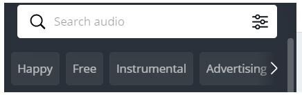  Canva’s audio search tool 