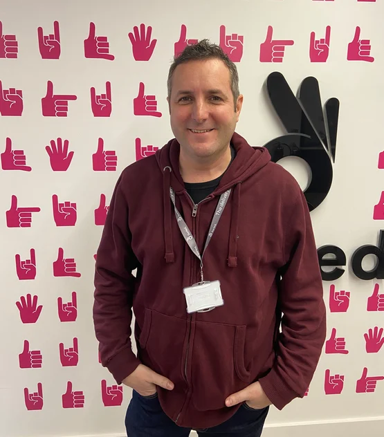 Darren Ellison standing in the new Sorted Offices