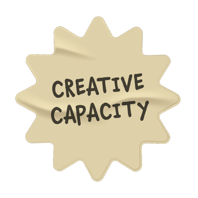 sticker that says Creative Capacity