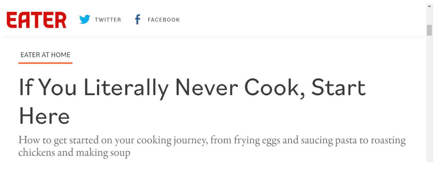 Eater headline
