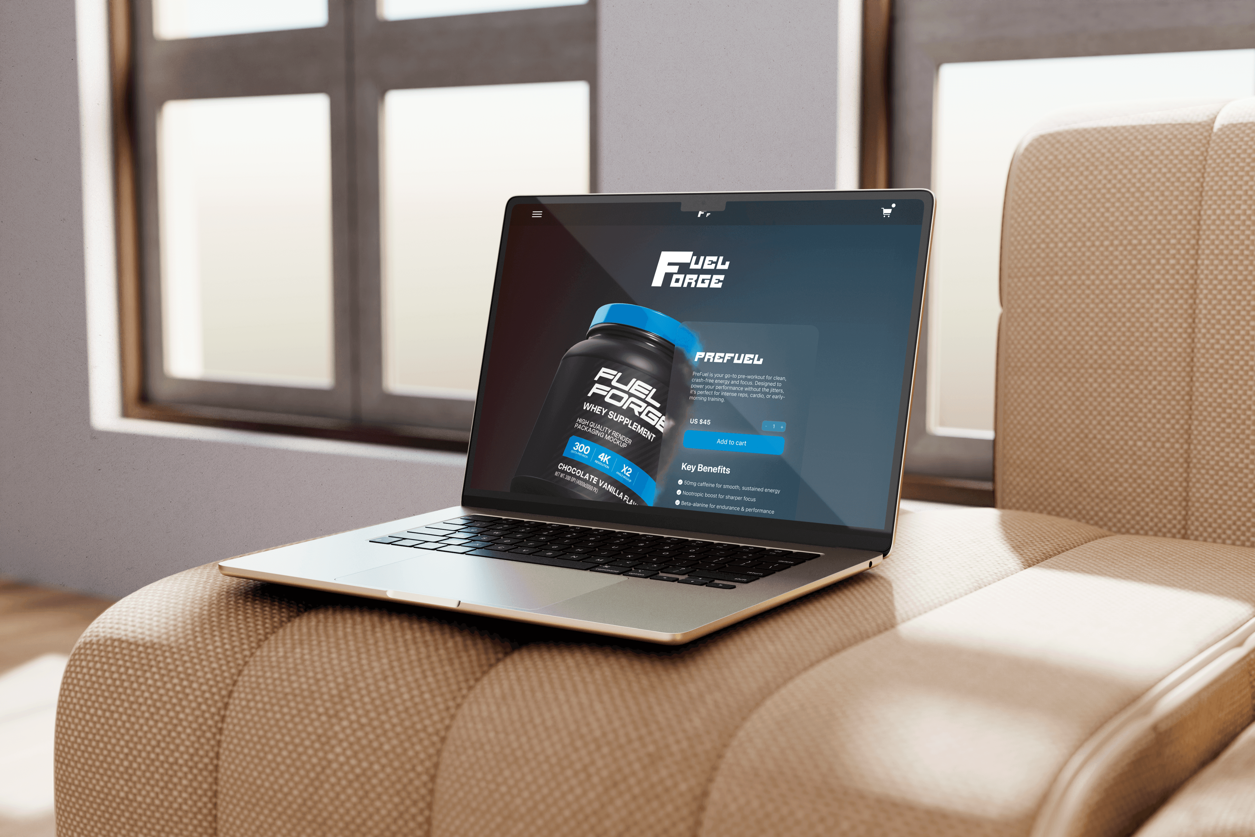 Two screenshots of a photography website