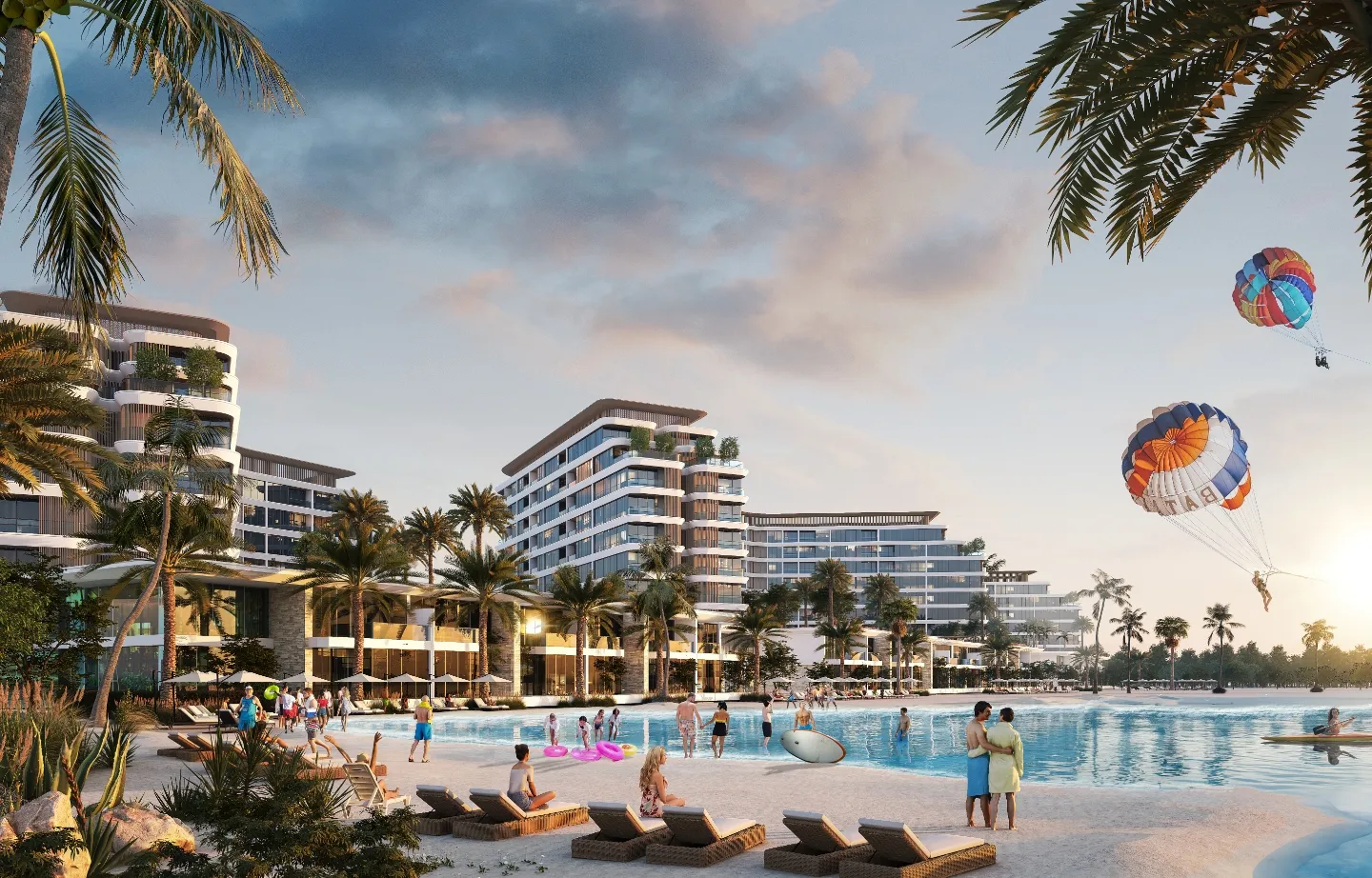 Sobha Aquamarine Beach Residences Buildings Beach view