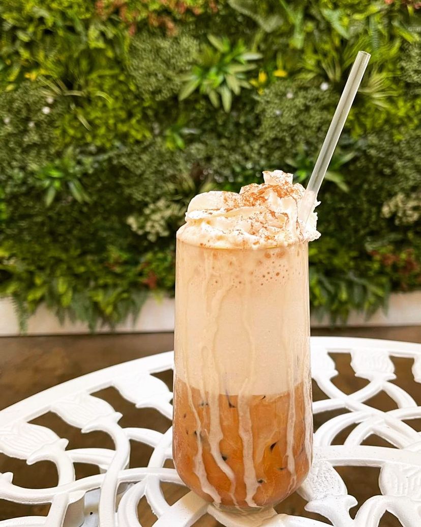 Iced Latte with whipped cream