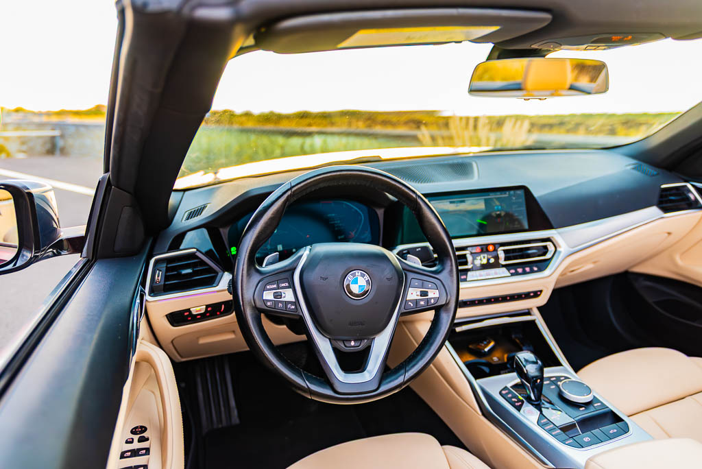 Blue BMW 430i for rent in Hawaii