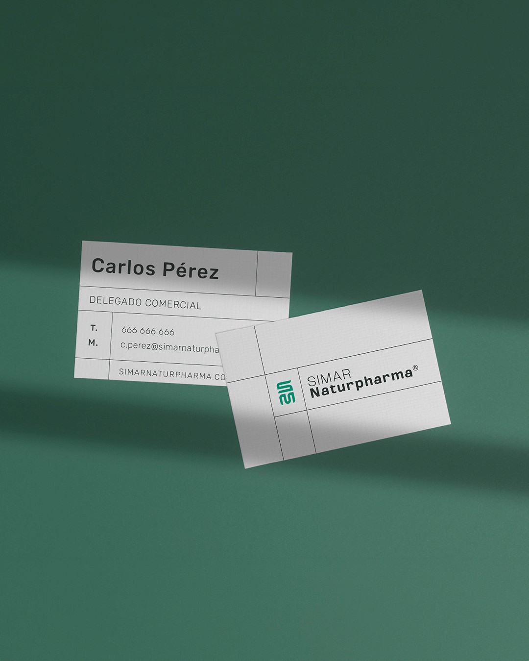 SIMAR Naturpharma logo & brand identity by freelance graphic designer Barcelona.