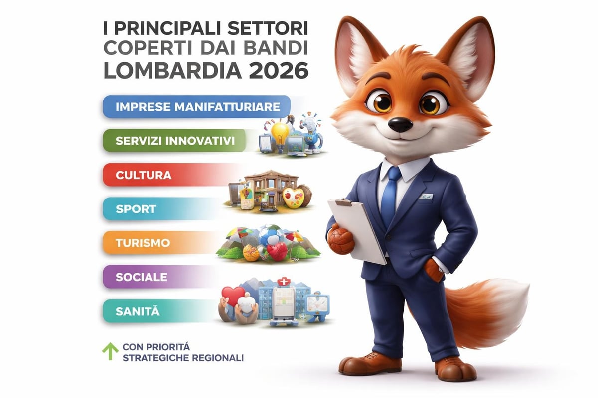 Settori finanziati bandi Lombardia