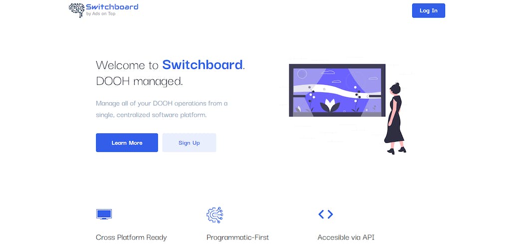 Switchboard is a no code DOOH app that was built on Bubble.io