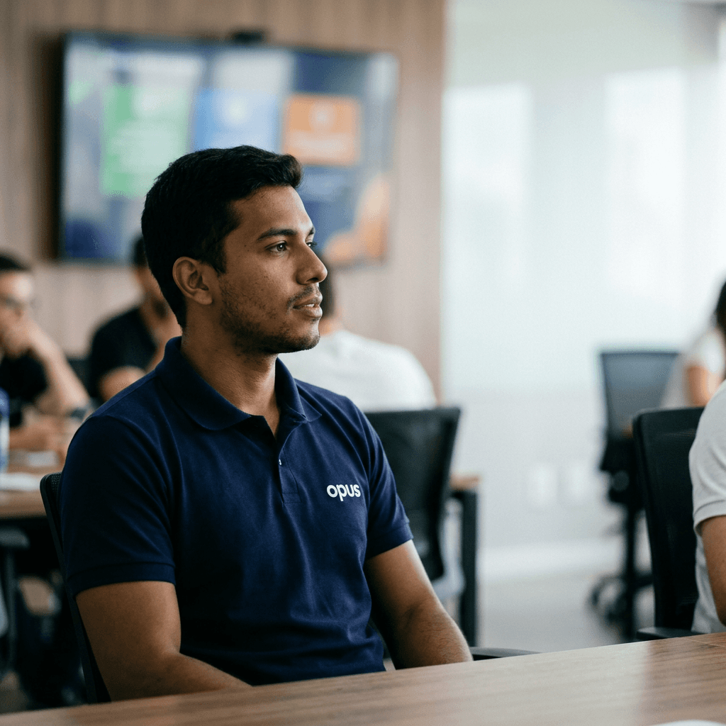 recebendo orientações para integração de promotores de vendas