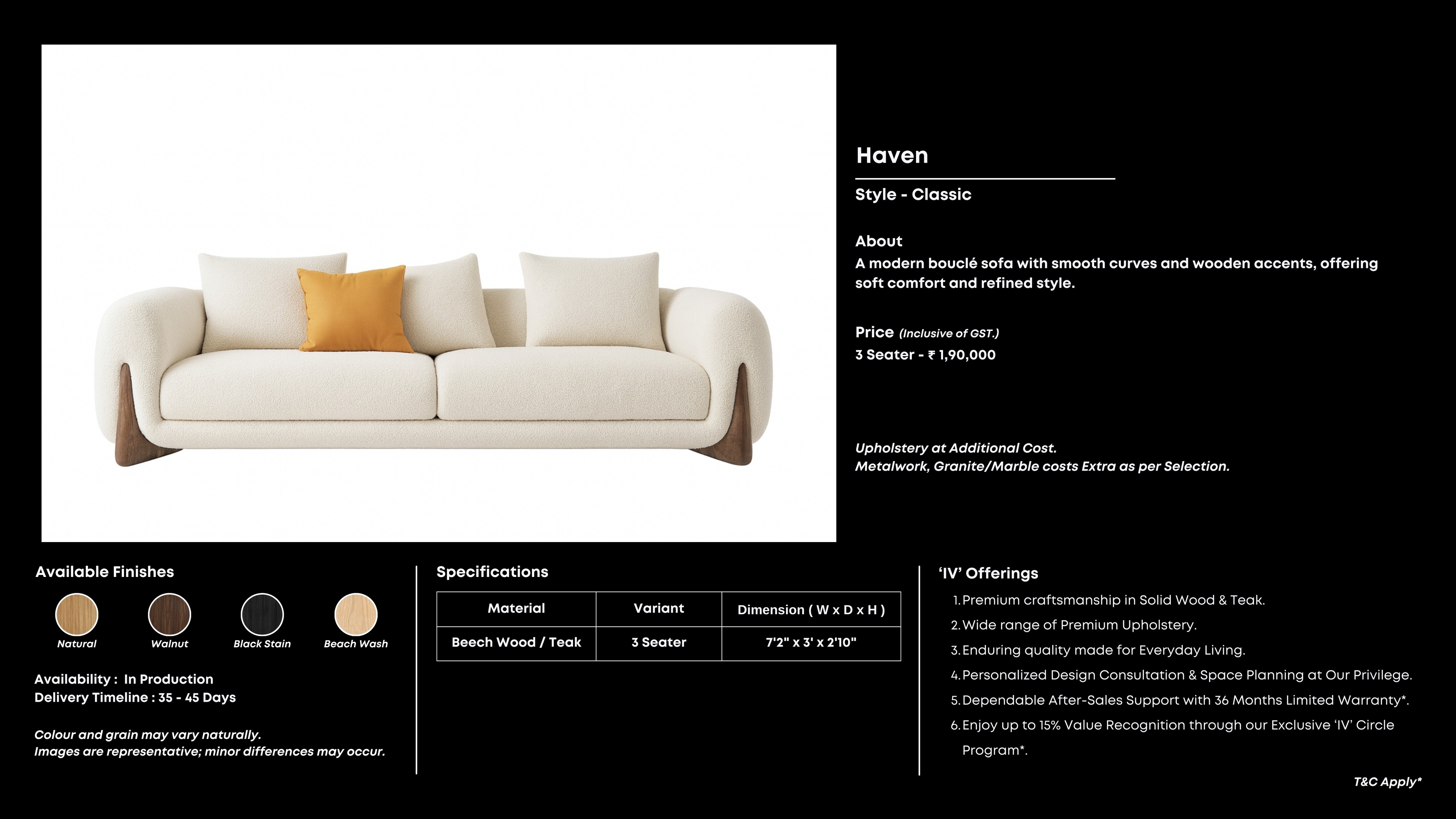 Plum velvet 3-seater with channel tufting and gold-toned legs.