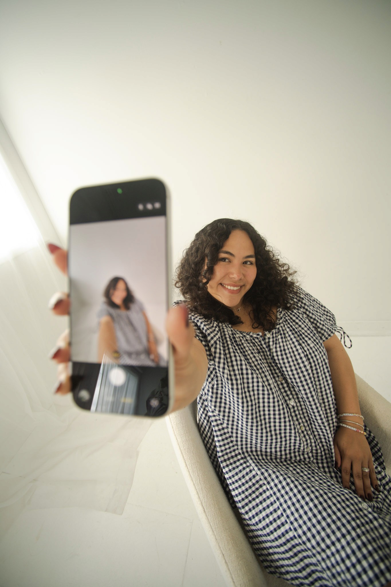 Kristin creating content in a workspace