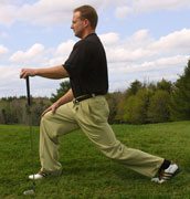 hip flexor golf lunge