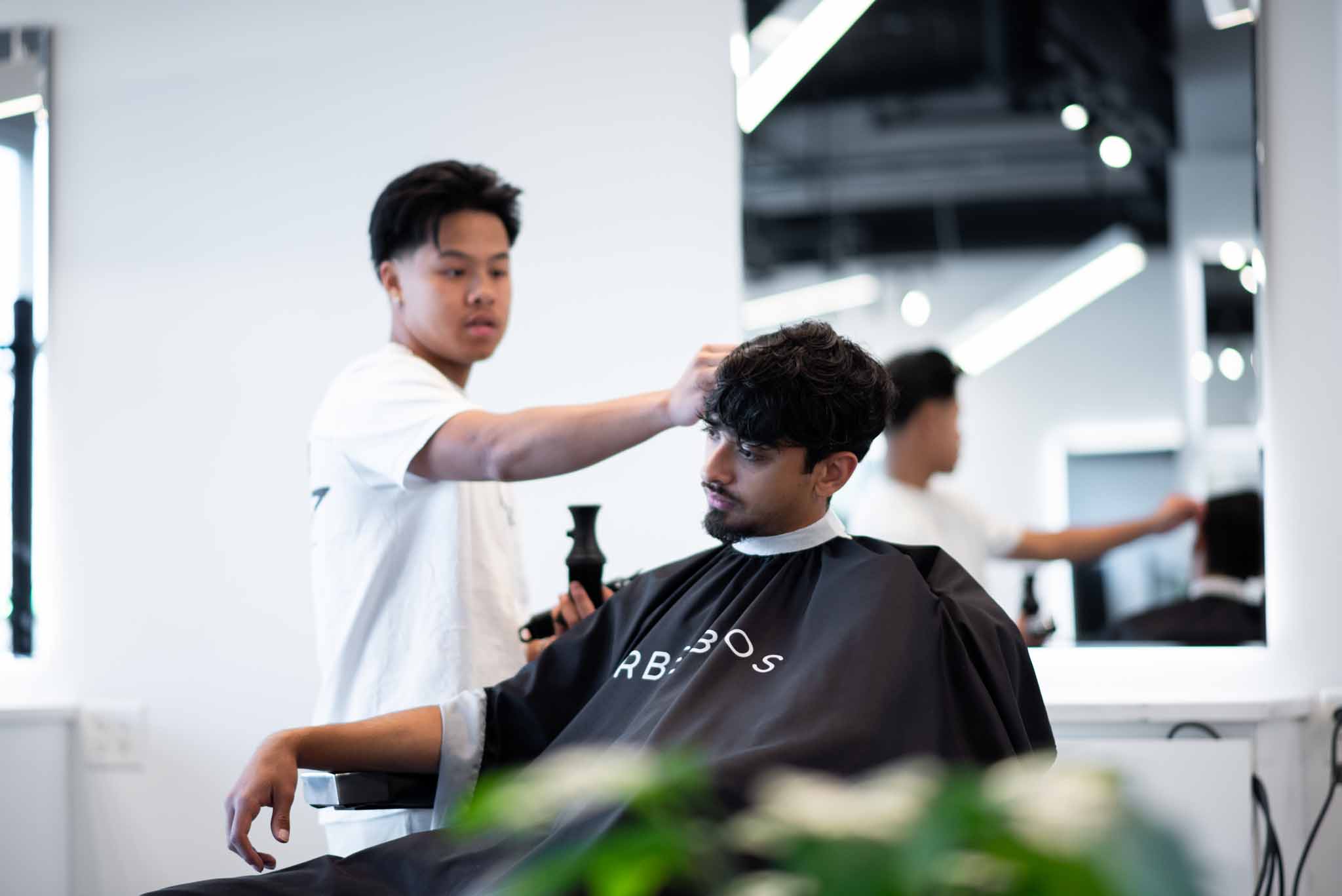 Graphic design with the text "CLUB EDGE" over a green gradient background and the outline of a golf ball.