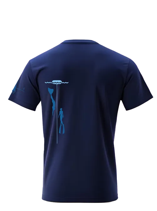 Blue ocean freedivers tshirt back