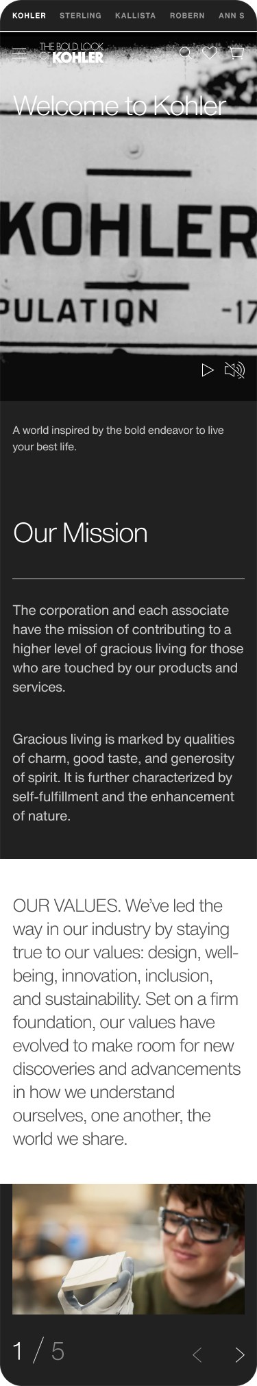 Our mission visual design