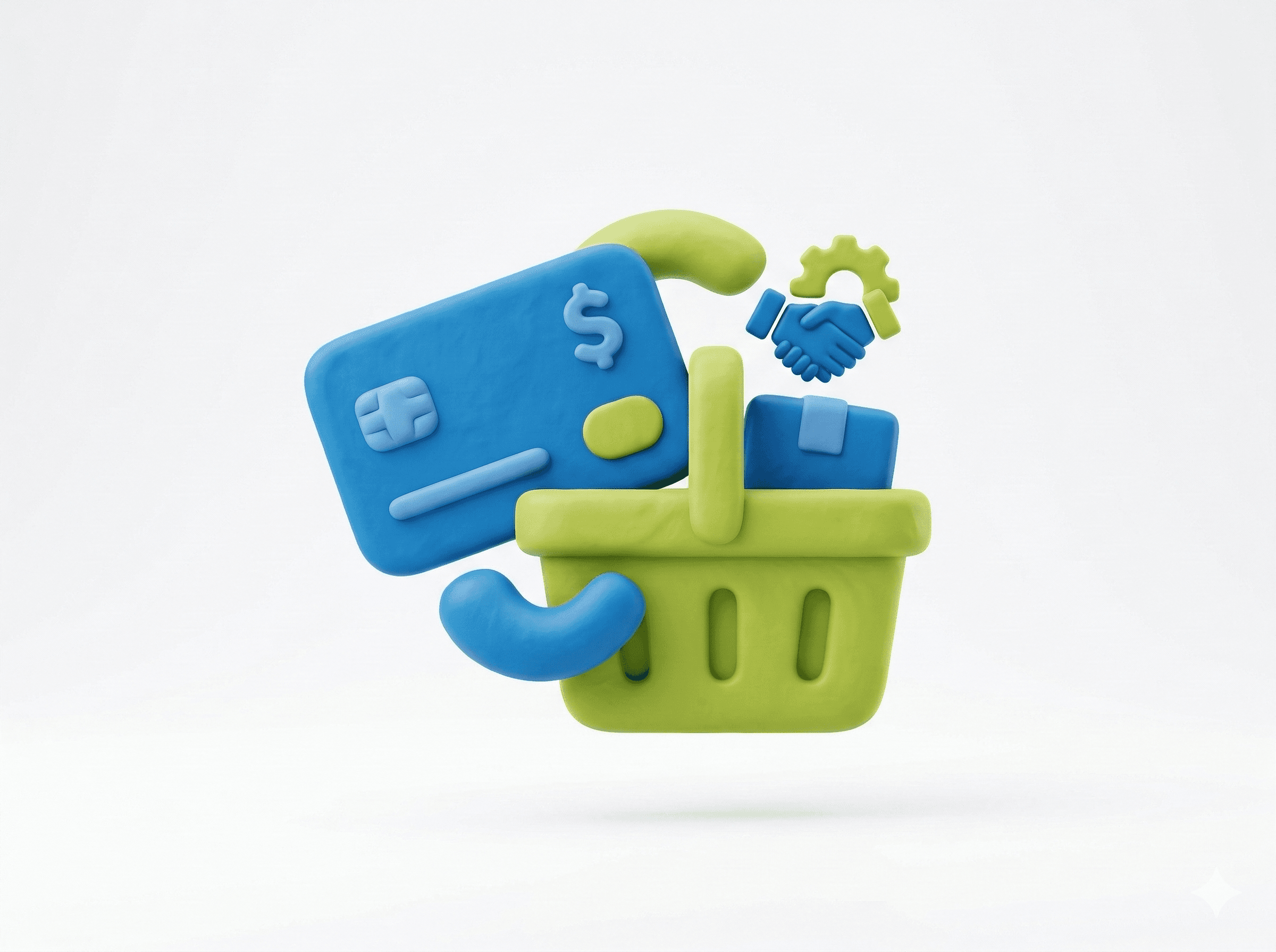 Minimal abstract sculpture with flowing translucent white curves, softly lit and casting gentle shadows on a neutral gray background.