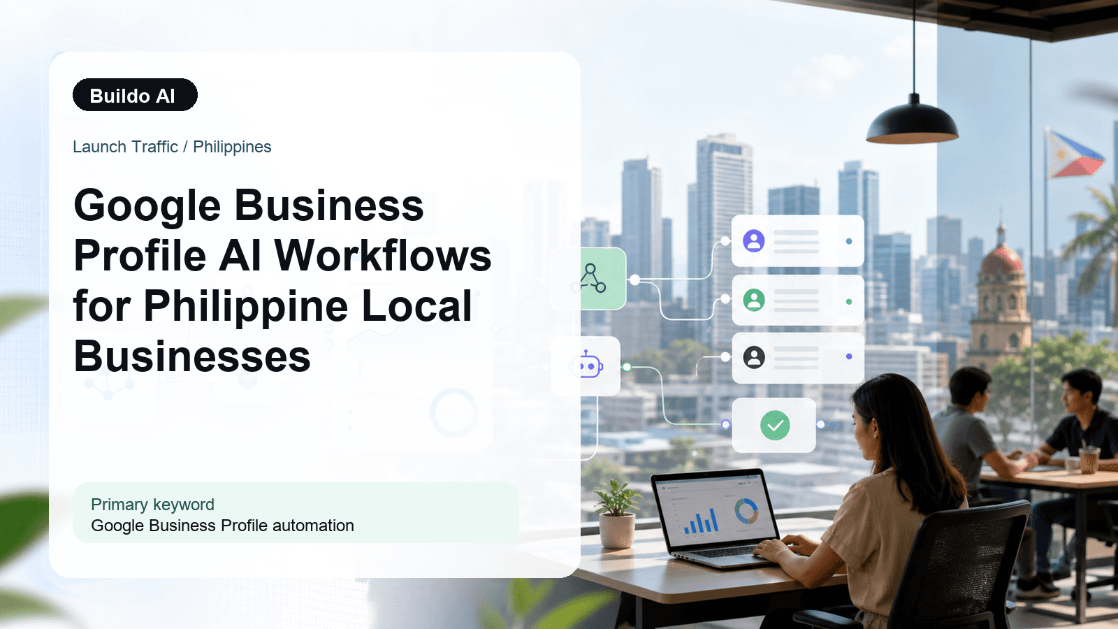 Google Business Profile AI Workflows for Philippine Local Businesses - Buildo AI launch traffic blog cover