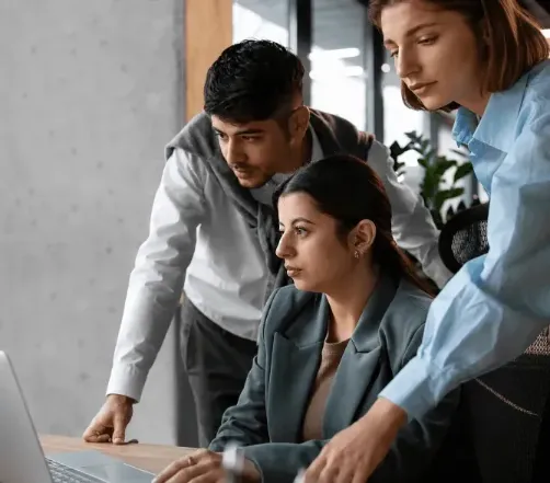 Business professionals managing client payments and financial workflows for an accounting firm.