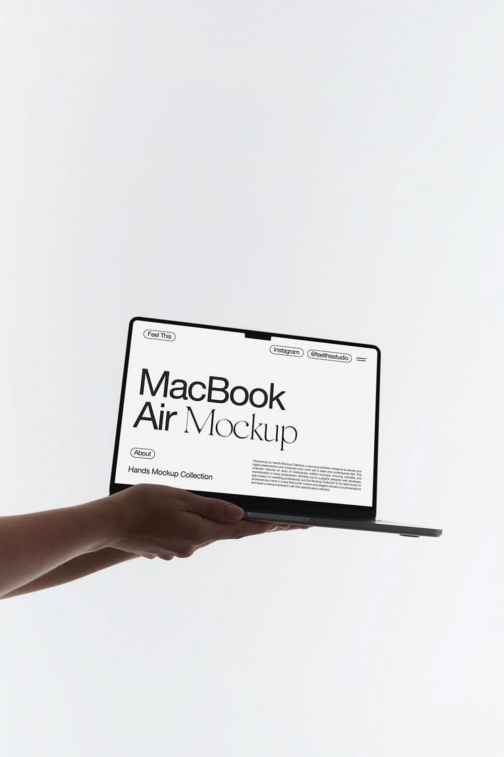 Holding Laptop