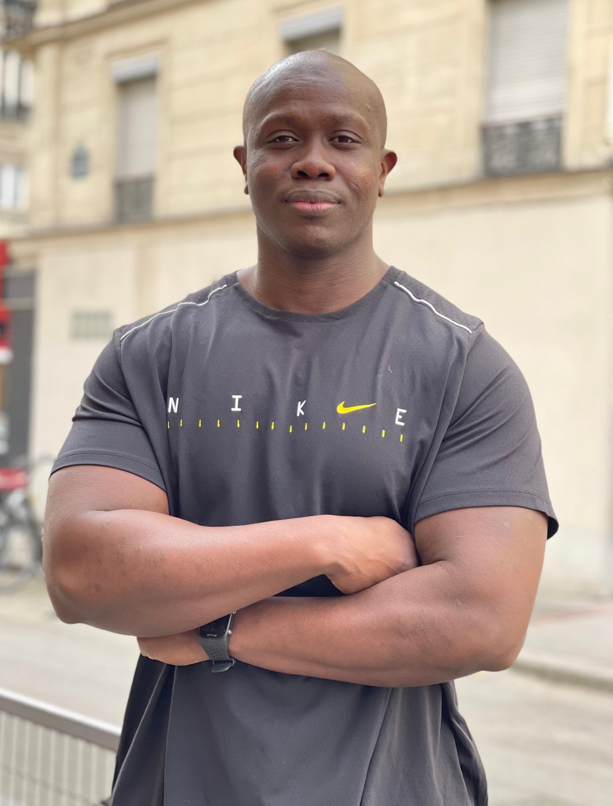 Coach explaining something to an athlete