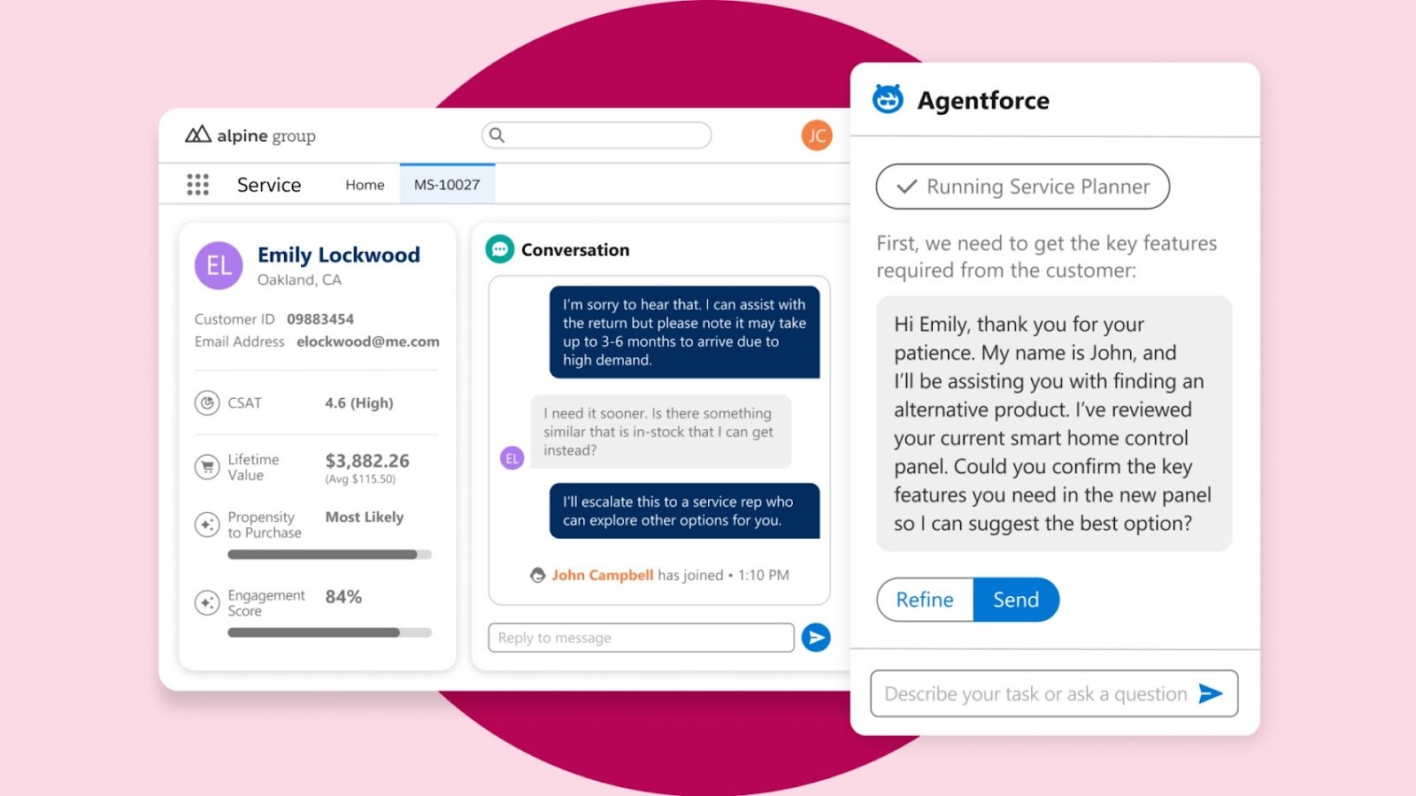 Salesforce's AI knowledge for customer service