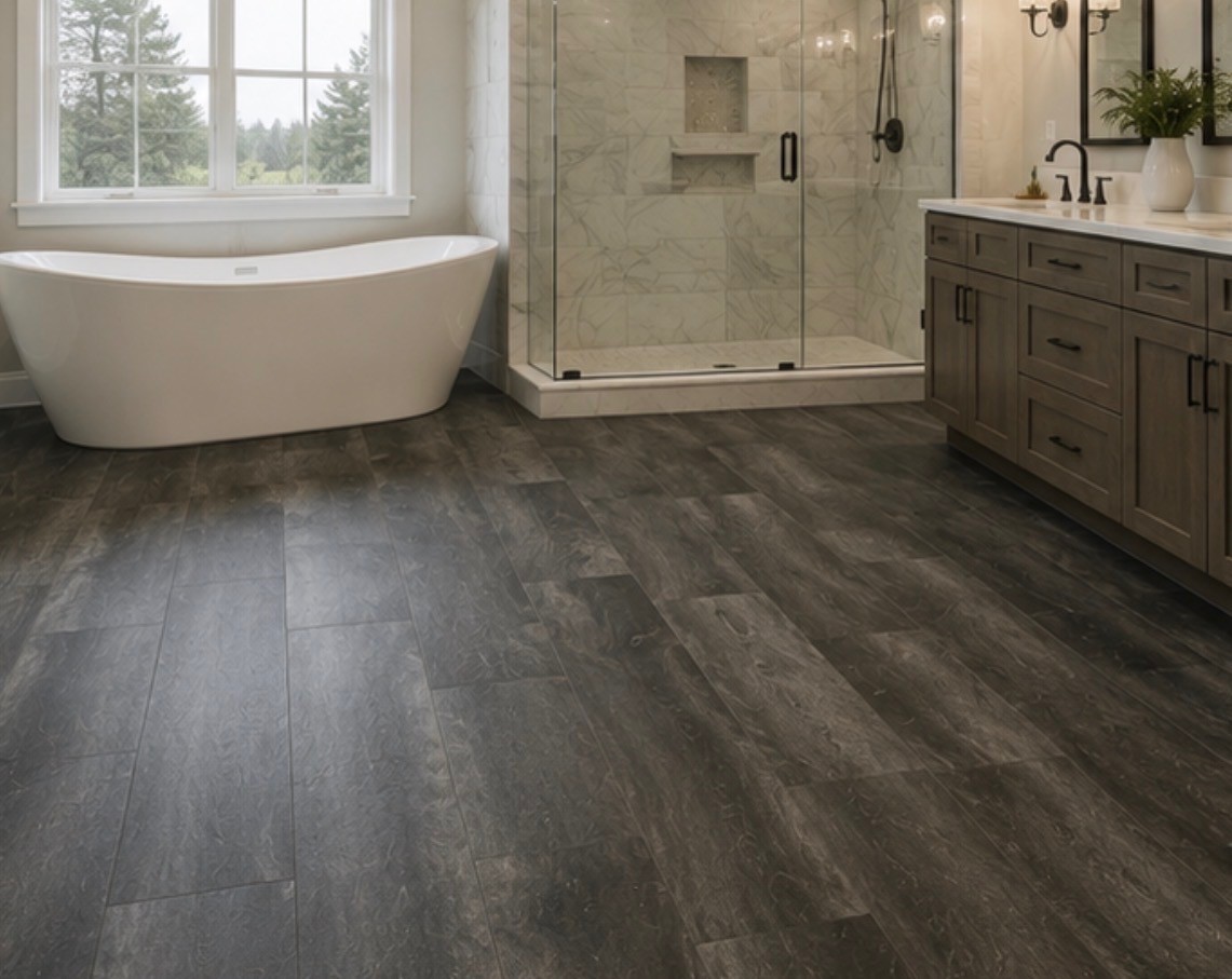 Bright interior hardwood flooring