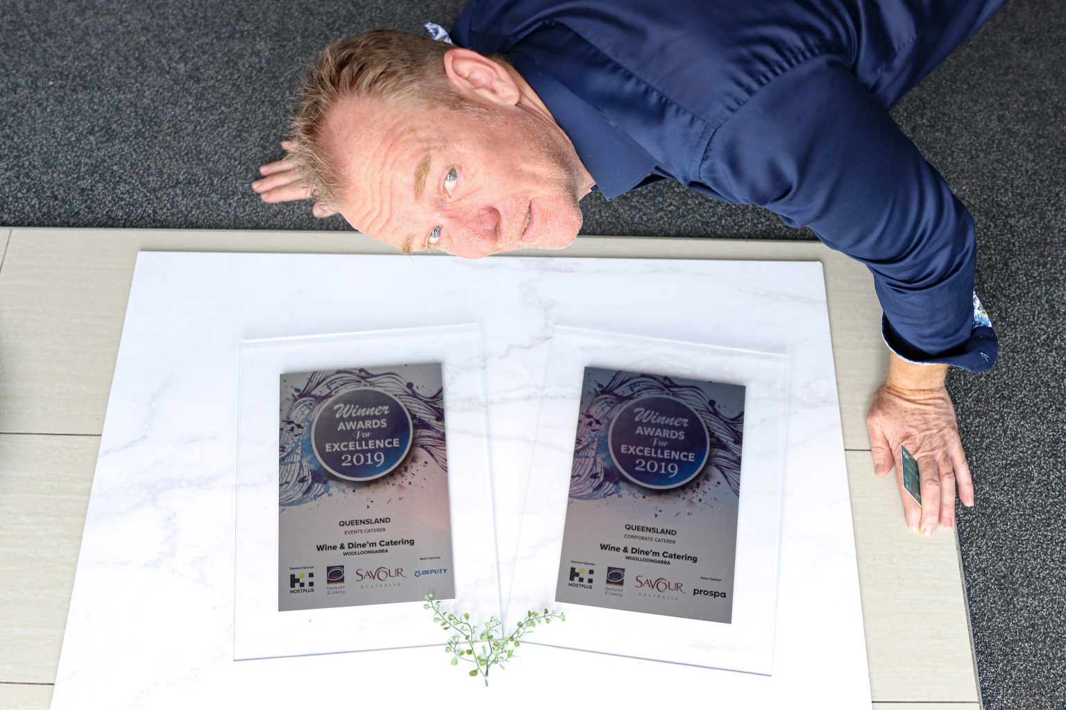 Craig leaning over Restaurant & Catering Awards