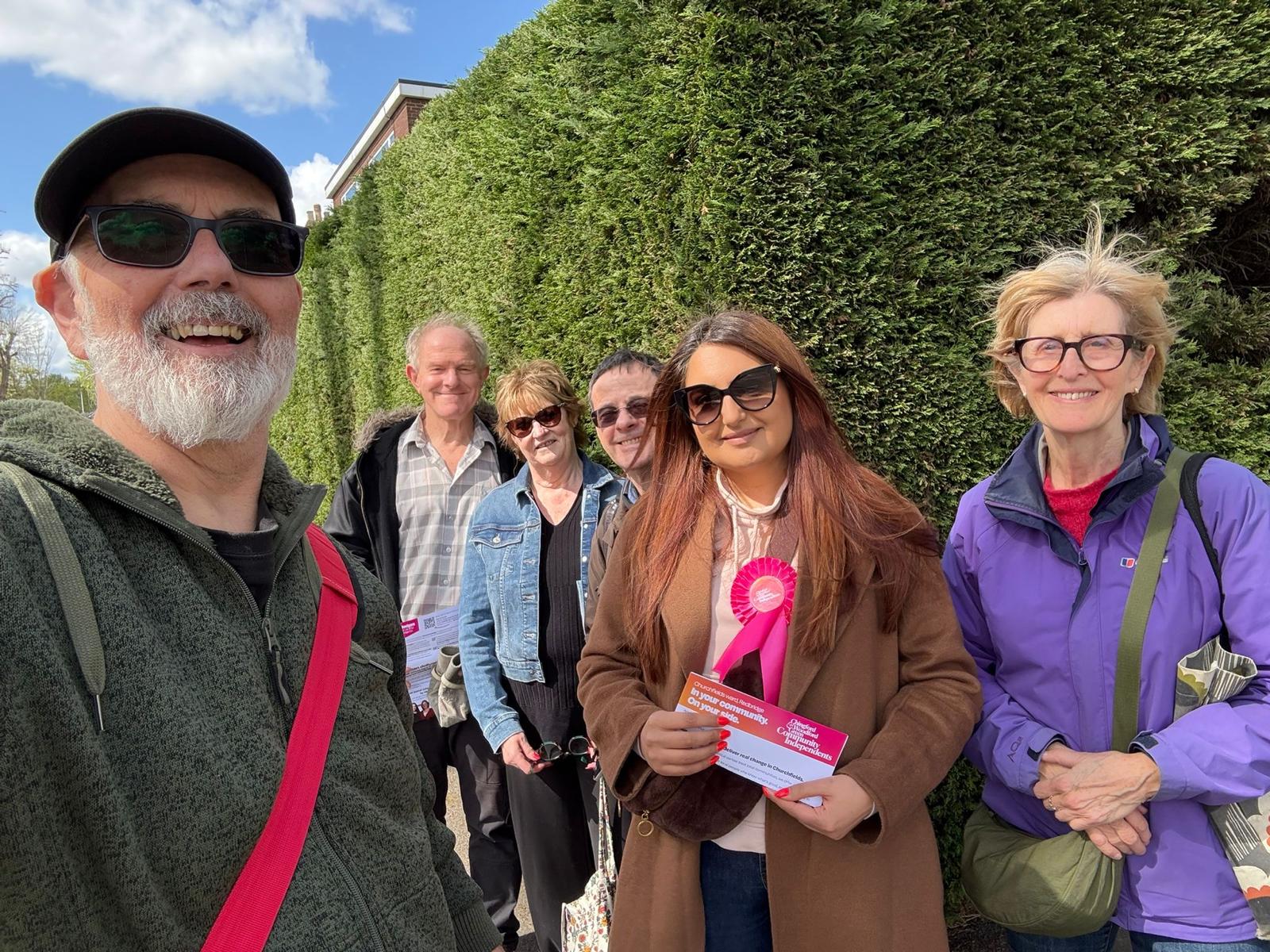 Group of volunteers canvassing
