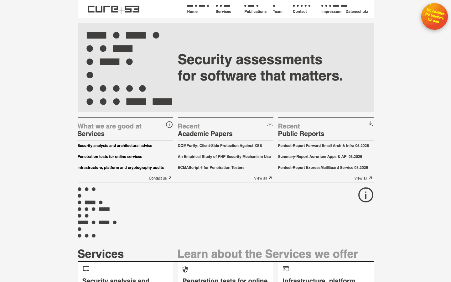 Cure53 security assessment services