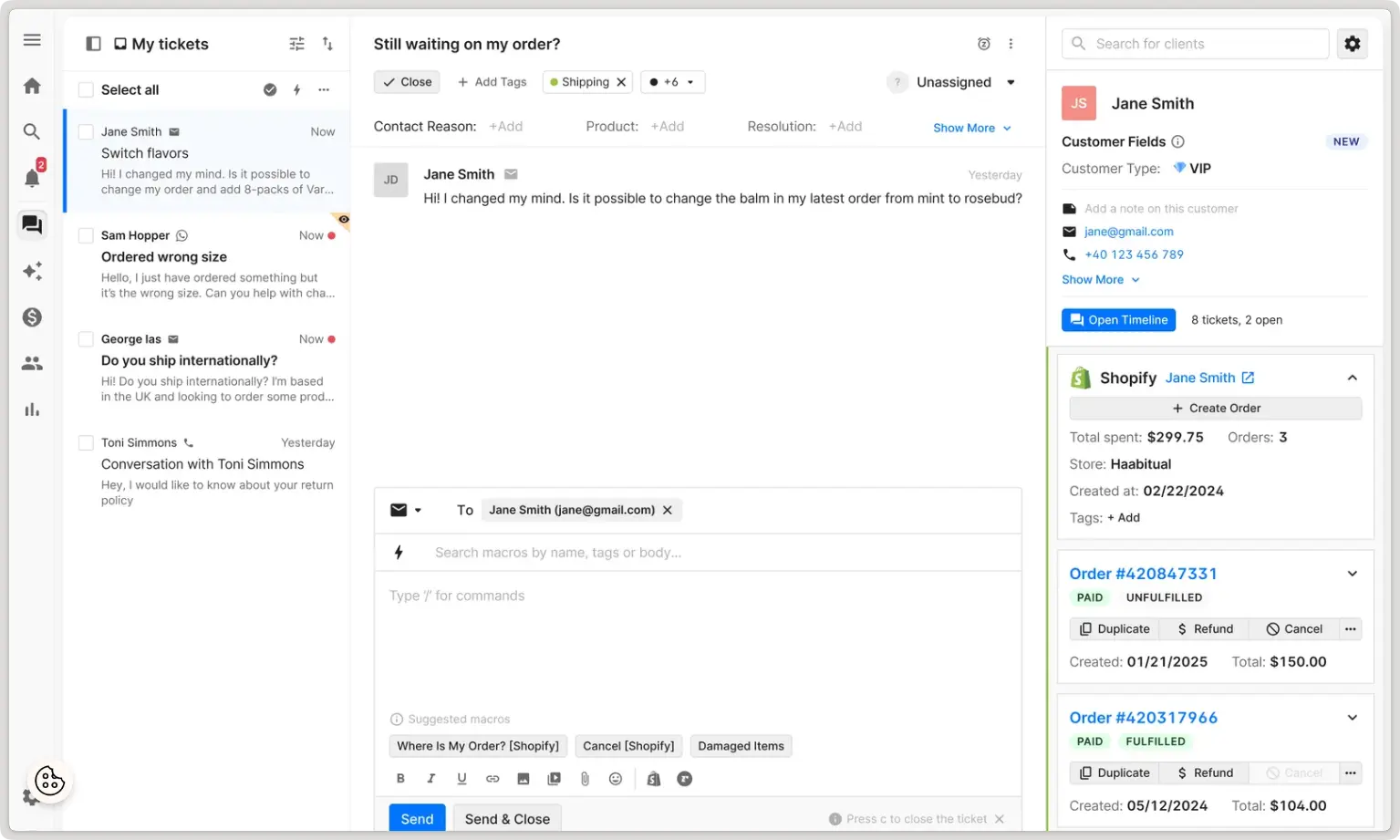 gorgias, best ecommerce ai agent for shopify stores