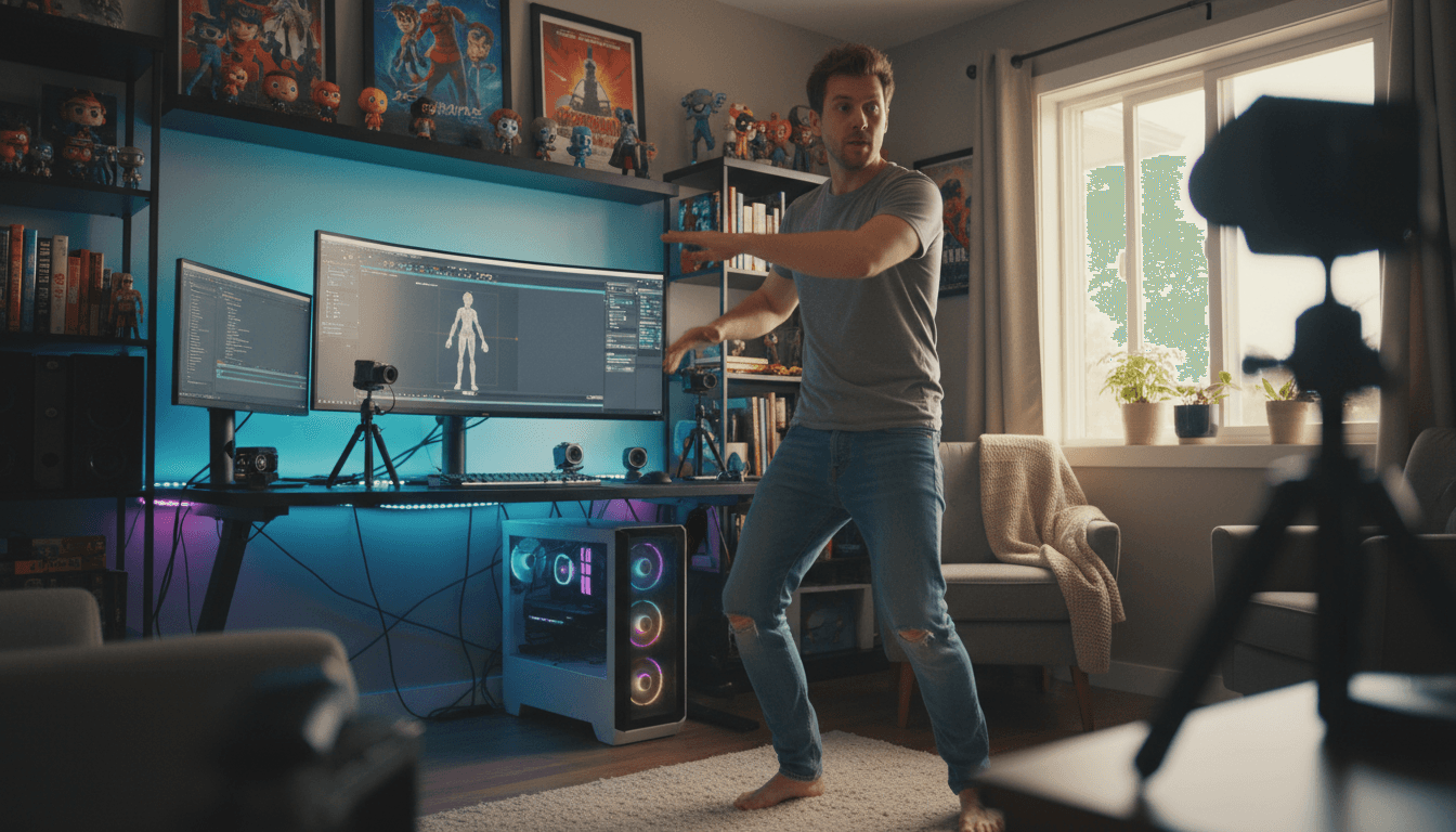Animator working with motion capture