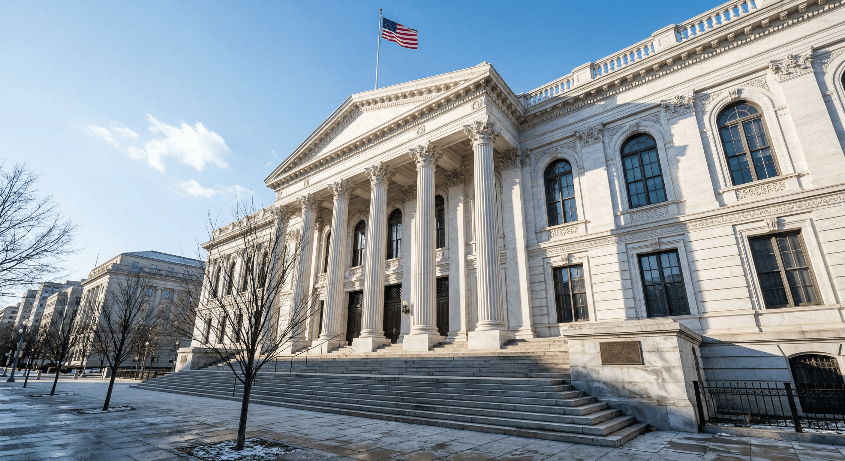 Federal office building in Washington DC representing the EEOC's new 2026 telework accommodation guidance for ADA requests