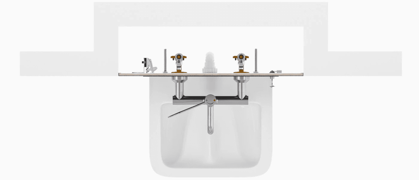 Flush integrated plumbing system type
