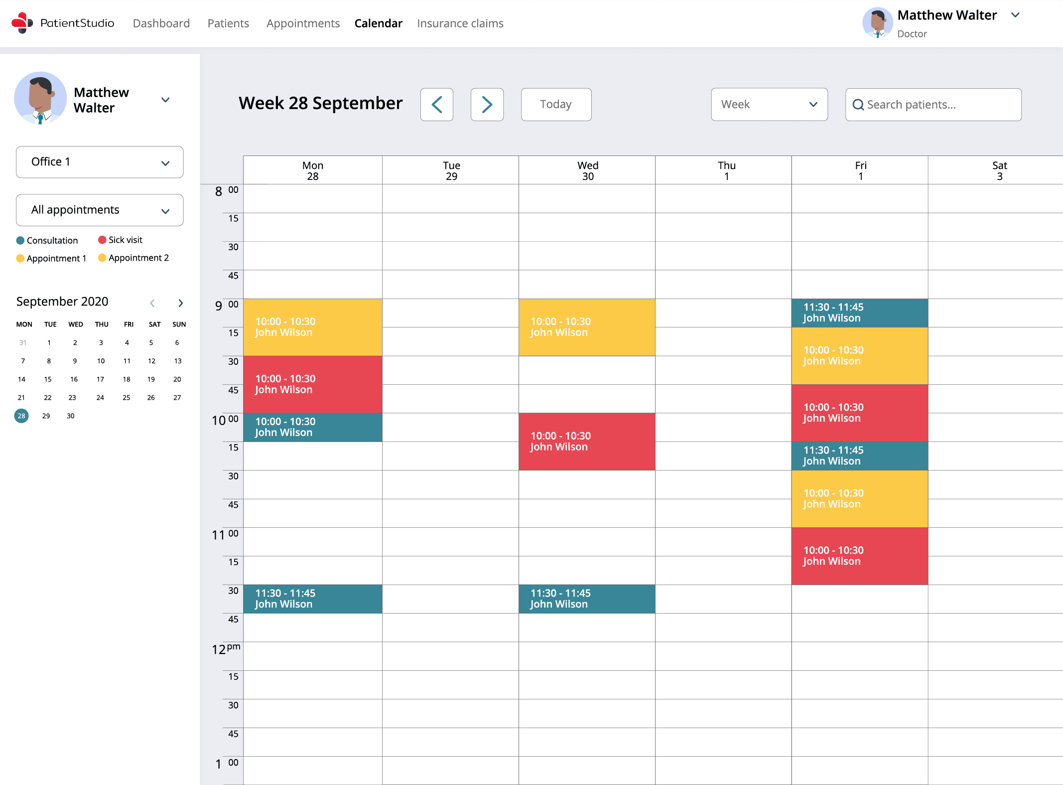 An intuitive patient calendar can integrate the work of your practice in many ways
