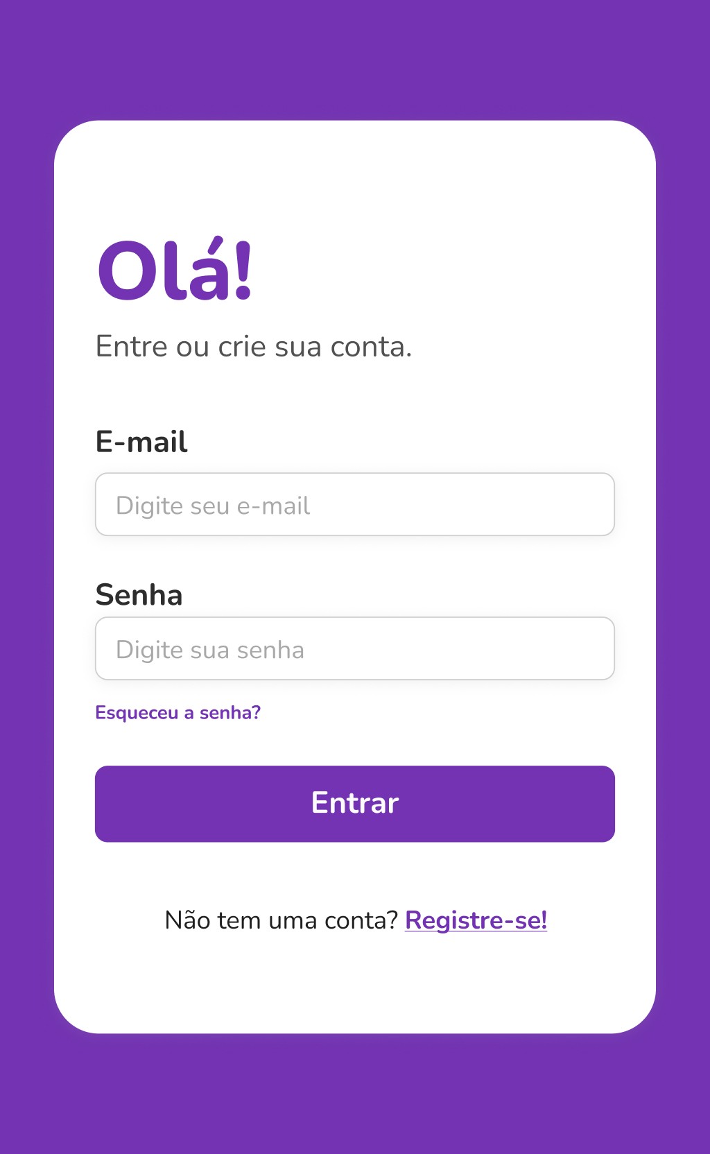 Exemplo de login