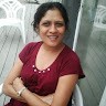 A photo of woman in red